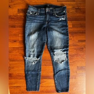 Joe's Jeans Women's Size 28 Blue‎ Medium Wash Distressed Ankle Jeans